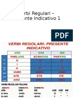 Verbi Regulari – Presente Indicativo 1