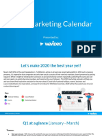 WeVideo 2020 Social Media Marketing Calendar