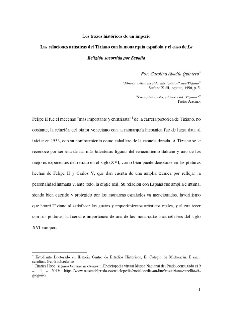 La representación artística de un imperio El caso de La Religión