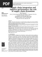Supply Chain Integration and Logistics Performance: The Role of Supply Chain Dynamism