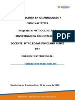 Metodología de investigación criminalística