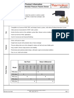 Product Information: Water Differential Pressure Passive Sensor