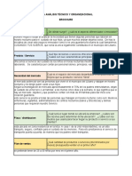 Analisis Tecnico Organizacional Formulacion de Proyectos