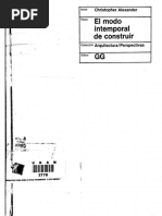 Alexander, Christopher - El Modo Intemporal de Construir PDF ...