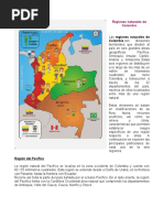 Mapa de las 6 Regiones de Colombia | PDF | Colombia | Andes