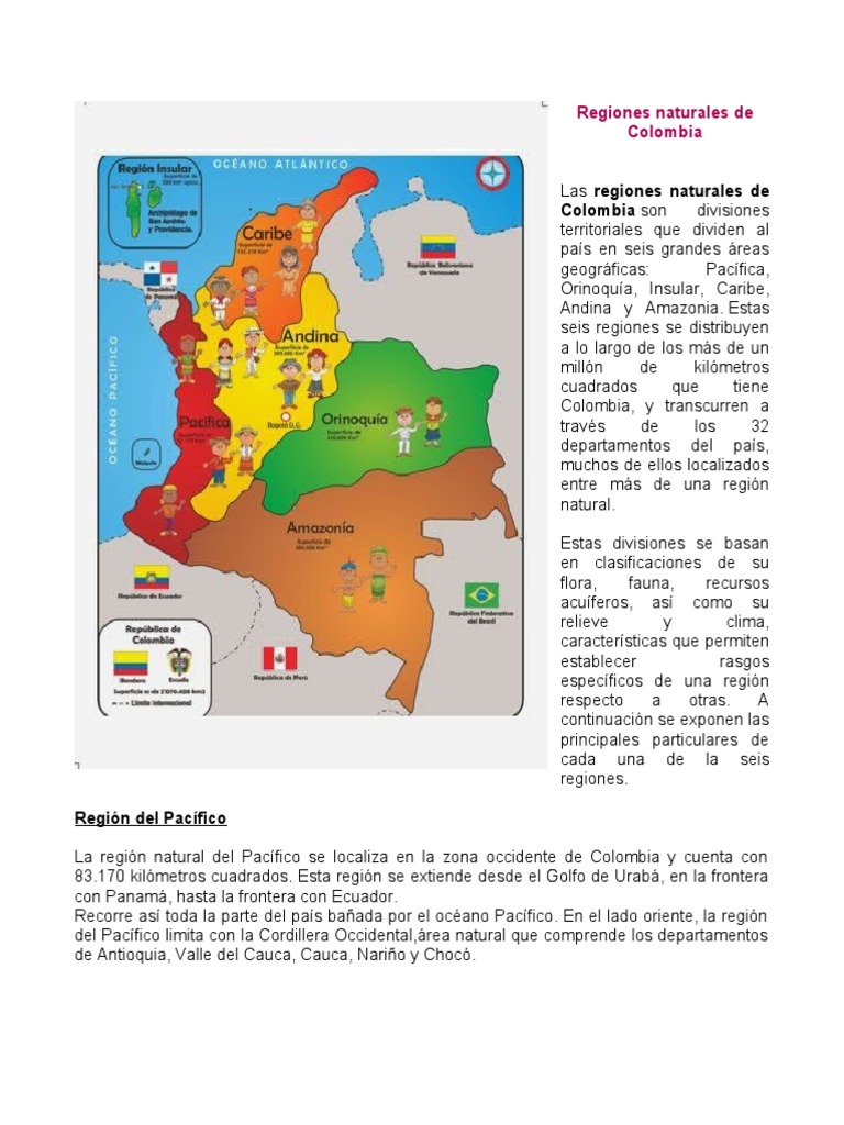 Regiones Naturales de Colombia | PDF | Isla | Colombia