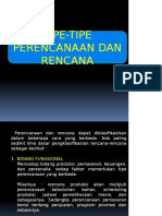 Tipe Tipe Perencanaan Dan Rencana