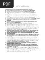Brain Bee Practice Test Questions | PDF | Brain | Neuron