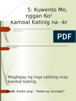 Aralin 5 Kambal Katinig - KR Filipino Day 2