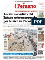 Gobierno atiende emergencia por caída de huaico en Tacna