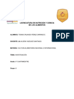 Tarea de Cultura Alimentaria Nacional e Internacional PDF