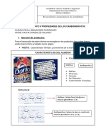 Informe Carbohidratos. (Gonzales A - Benavides S)