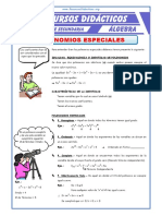 Ejercicios de Polinomios Especiales para Quinto de Secundaria