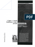 Un lugar en el mundo. Condiciones de vida de personas transexuales y transgénero en la Ciudad de México. Erika Sandoval (2008). Revista de Trabajo Social. 18, pp 112-124