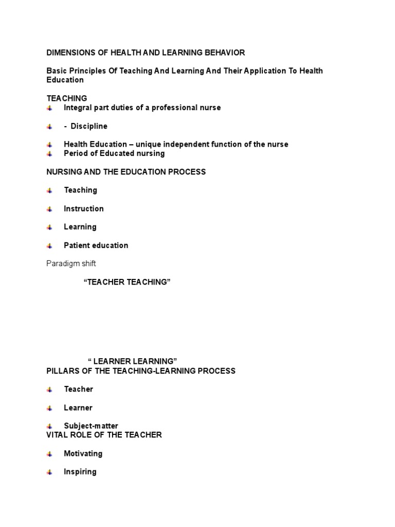Health Education and Effective Teaching | PDF | Lecture | Competence ...
