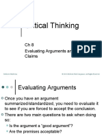 Critical Thinking: Ch8 Evaluating Arguments and Truth Claims