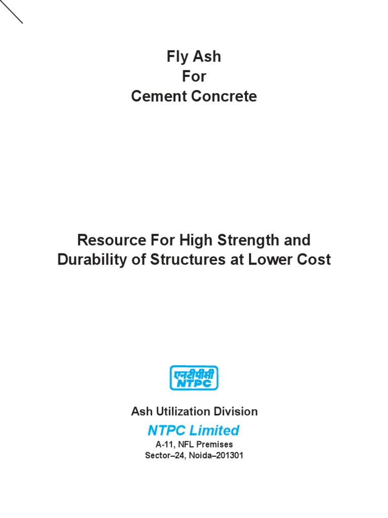 Fly Ash For Cement Concrete: NTPC Limited | PDF | Fly Ash | Concrete