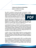 Iniciativa de Reforma A La Ley Electoral y de Partidos Politicos PDF