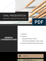 Oral Presentation: Preparing A Speech or or Al Report