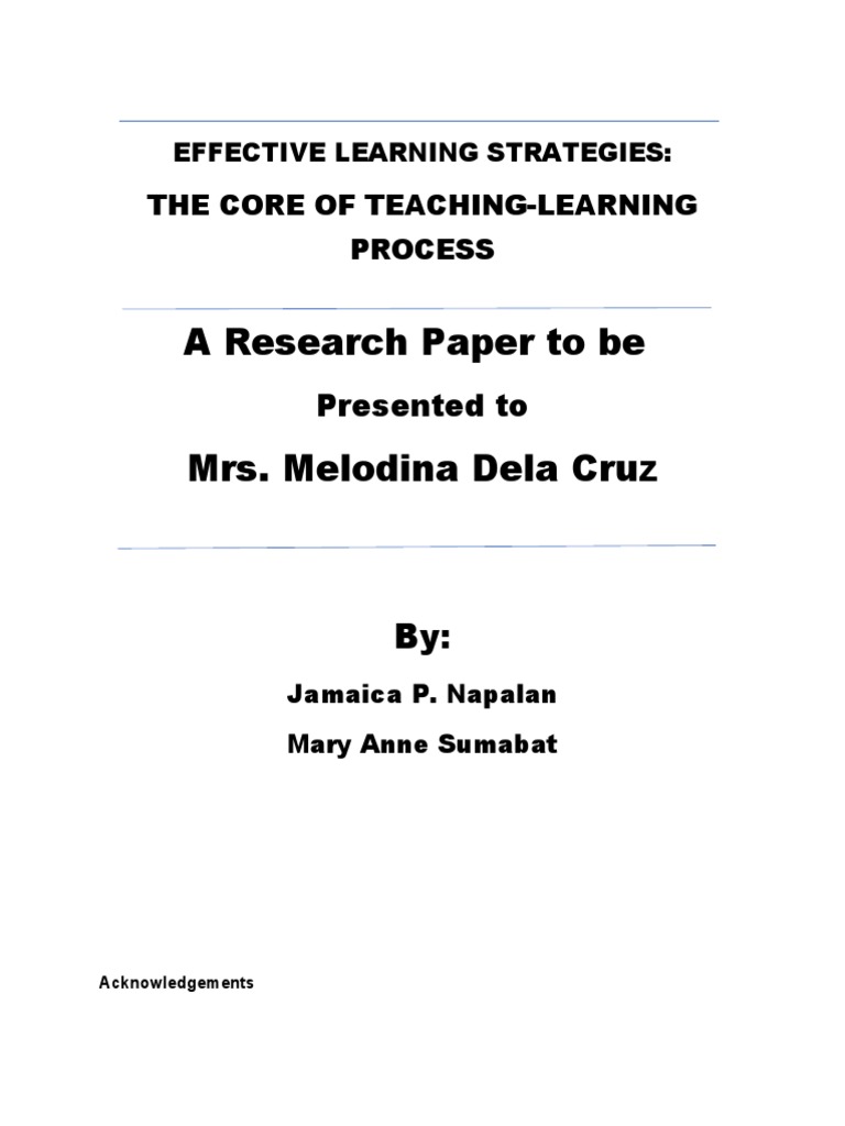 Effective Teaching Strategies for Learning | PDF | Questionnaire | Teachers