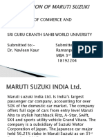 Presentation of Maruti Suzuki India LTD