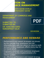 Performance Management and Reward Systems