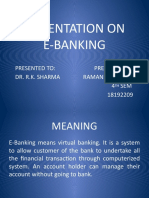 Presentation On E-Banking