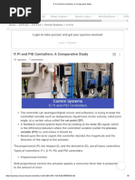 P, PI and PID Controllers - A Comparative Study