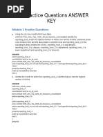 SQL Practice Questions ANSWER KEY