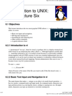 Introduction to UNIX and Linux - Lecture Six