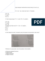 Soal Uts Matematika SMP Kelas 8