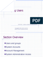 Managing Users: CSCI N321 - System and Network Administration