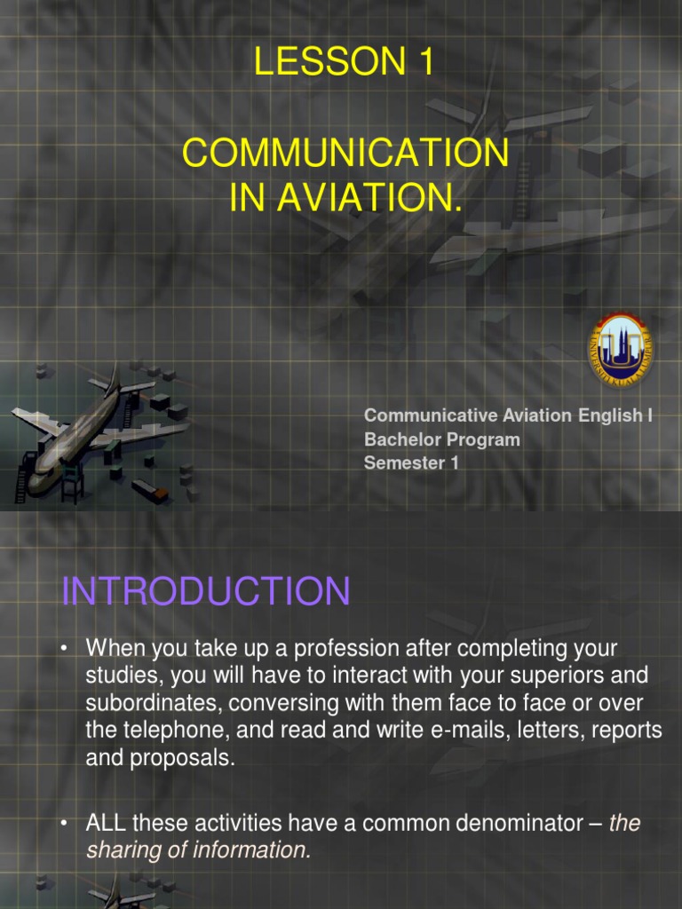 communication in aviation essay