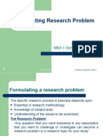 LEC-6 Formulation of Research Problem