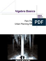 Matrix Algebra Basics: Pam Perlich Urban Planning 5/6020