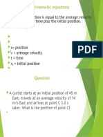 Kinematic Equations PowerPoint