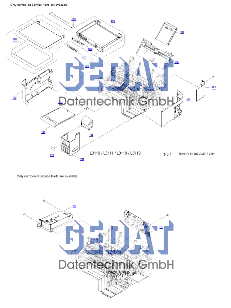Epson L3110 Exploded Diagram | PDF