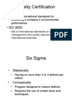 Quality Certification: - A Set of International Standards For Assessing A Company's Environmental Performance