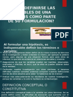 INVESTIGACIÓN HIPÓTESIS Y DEFINICIONES. Corregido