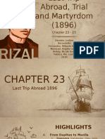 Rizal: Last Trip Abroad, Trial and Martyrdom (1896)
