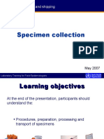 Specimen Collection: Sample Collection and Shipping