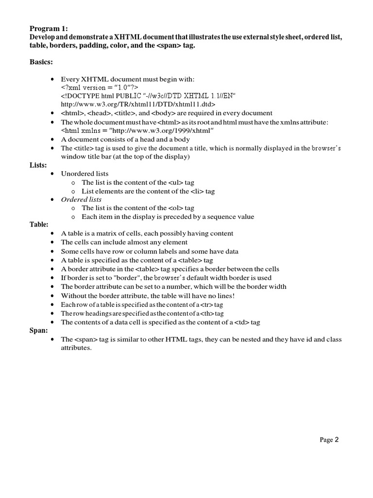 XHTML and JavaScript Programming Guide | PDF | Html Element | Php