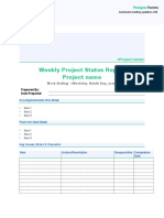 Weekly Project Status Report Project Name