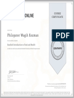 Philopater Wagih Kozman: Course Certificate