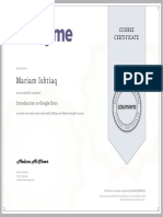 Earn Course Certificate in Google Docs