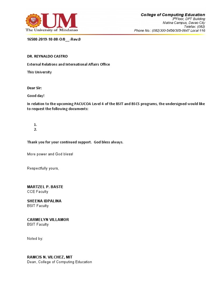 Letter Template | PDF