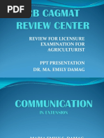 RB Cagmat Review Center - Aec-Communication in Extension-Theories - Thea