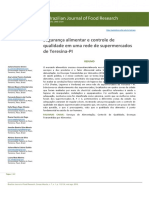 Avaliação da segurança alimentar e controle de qualidade em supermercados de Teresina-PI