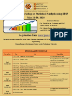 Online National Workshop On Statistical Analysis Using SPSS May 26-30, 2020