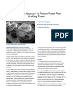 A Systematic Approach To Reduce Power Plant Auxiliary Power